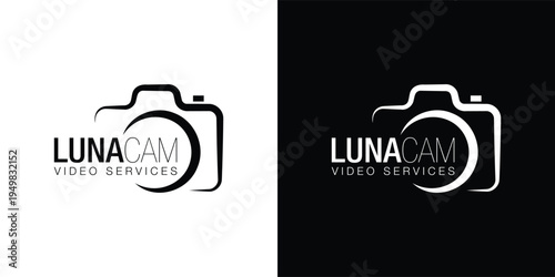 Luna Camera Logo Template for Modern Photography and Video Studio