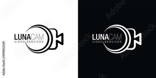 Luna Camera Logo Template for Modern Photography and Video Studio