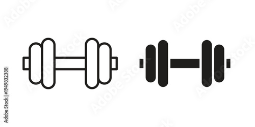 Dumbbell icon symbol collection for web design. Icon Element For Design