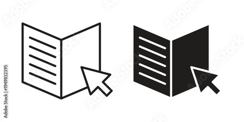 E-book icon symbol collection for web design. Icon Element For Design