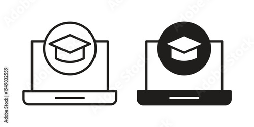 E-learning icon symbol collection for web design. Icon Element For Design