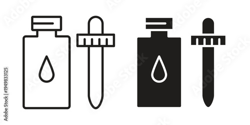 Essential oils icon symbol collection for web design. Icon Element For Design