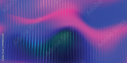 Pink and blue neon wave on vertical lines abstract background, futuristic gradient wallpaper for music, tech and social media design