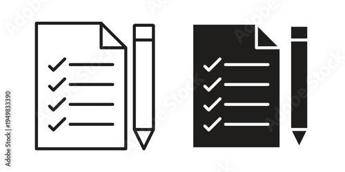 Exam icon symbol collection for web design. Icon Element For Design