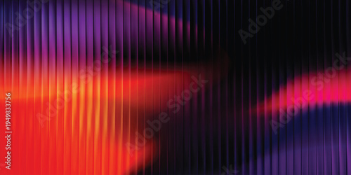 Purple and orange gradient light streaks on vertical lines abstract background, cinematic neon wallpaper for music and technology