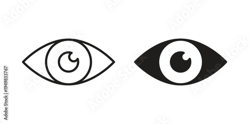 Eye icon symbol collection for web design. Icon Element For Design