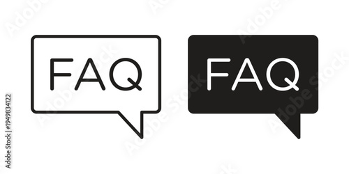 FAQs icon symbol collection for web design. Icon Element For Design