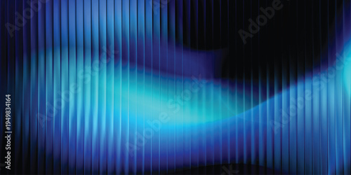 Cool cyan and deep blue gradient light waves on vertical lines abstract background, modern technology wallpaper for corporate design