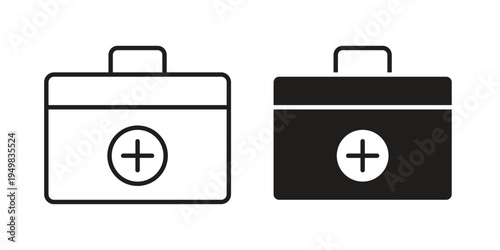 First aid kit icon symbol collection for web design. Icon Element For Design