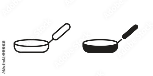 Frying pan icon symbol collection for web design. Icon Element For Design