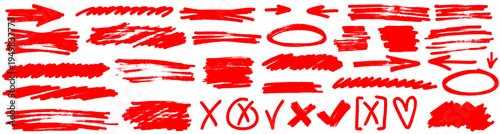 Dynamic highlight with marker build underline and strikethrough, highlight and marker lift line, strike, x and stroke energy.