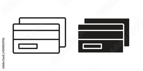Insurance card icon symbol collection for web design. Icon Element For Design