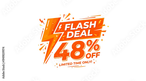 Flash Deal 48% Off Limited Time Offer Graphic