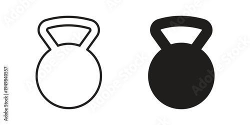 Kettlebell icon symbol collection for web design. Icon Element For Design