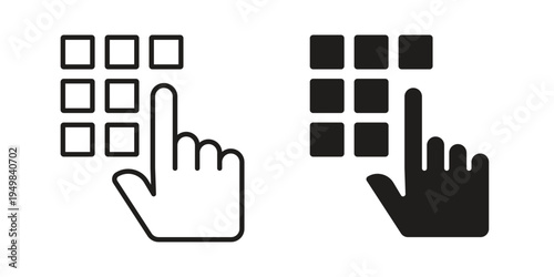Keypad icon symbol collection for web design. Icon Element For Design