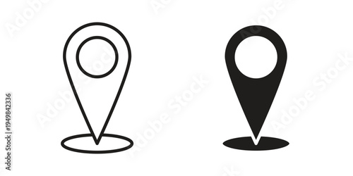 Map marker icon symbol collection for web design. Icon Element For Design