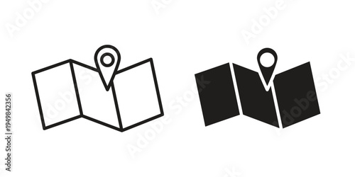 Map icon symbol collection for web design. Icon Element For Design
