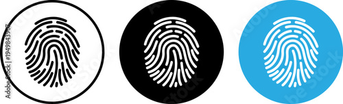 Three fingerprint images displayed with different background colors for contrast