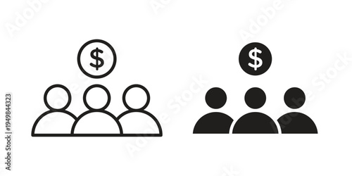 Mutual funds icon symbol collection for web design. Icon Element For Design