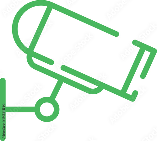 Rounded  Stroke Cctv Line Icon