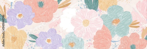 High definition artistic flower pattern
