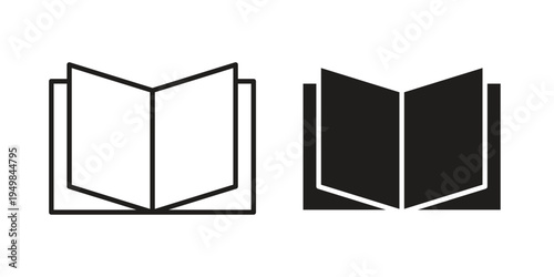 open book icon symbol collection for web design. Icon Element For Design