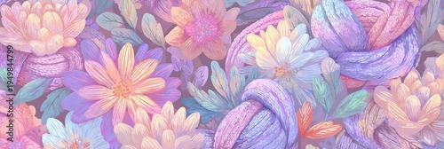 High definition artistic flower pattern