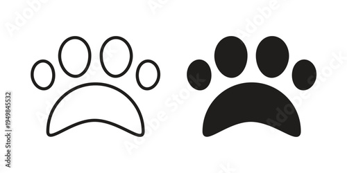 Paw icon symbol collection for web design. Icon Element For Design
