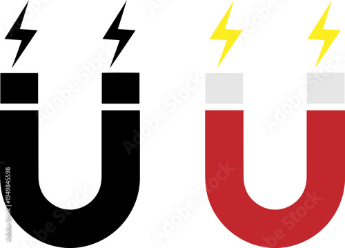 Comparison of permanent and electromagnet poles with magnetic field lines