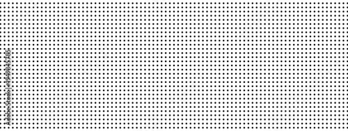 White digital LED dot grid background texture. Black circle dots, specks, flecks on screen panel. Vector seamless pattern. Display bg for scoreboard wall overlay monitor.