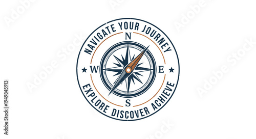 Compass with Motivational Phrases - Navigate Your Journey to Success