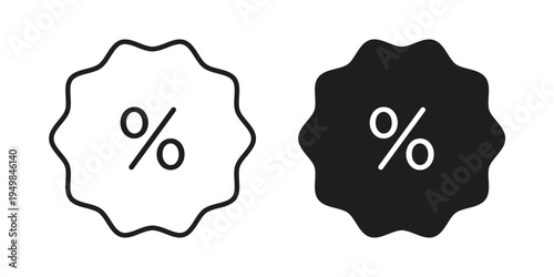 Percentage icon symbol collection for web design. Icon Element For Design
