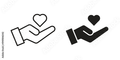 Philanthropy icon symbol collection for web design. Icon Element For Design