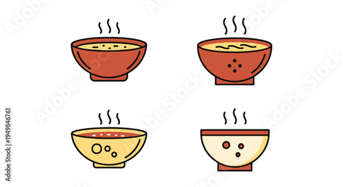 Broth Bowl Line art vector clean artistic abstract illustration