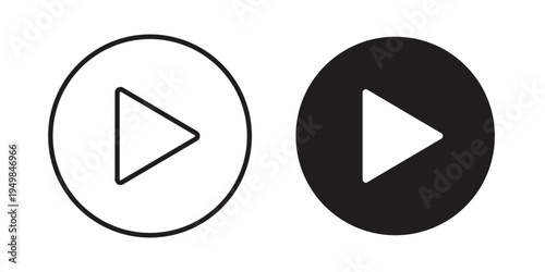 Play icon symbol collection for web design. Icon Element For Design