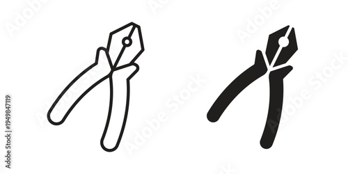 Pliers icon symbol collection for web design. Icon Element For Design