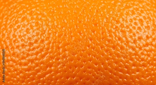 Close-up Macro Texture of Vibrant Orange Citrus Fruit Peel.