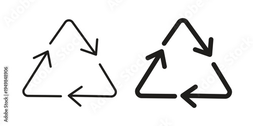 Recycle icon symbol collection for web design. Icon Element For Design