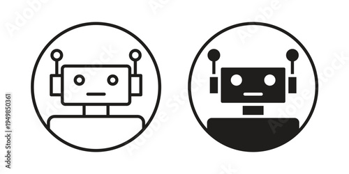 Robot icon symbol collection for web design. Icon Element For Design