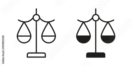 Scales of justice icon symbol collection for web design. Icon Element For Design