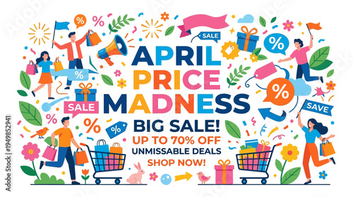 April Price Madness Big Sale Promotion Banner