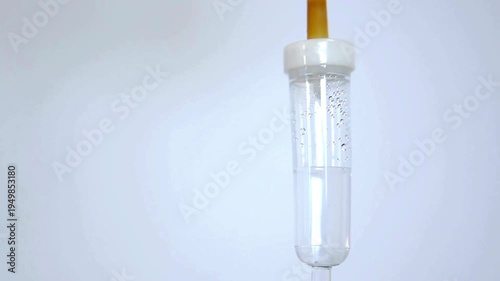 infusion nobody iv fluid partly filled with liquid medicine no people a patient Supported by modern technology treatment emergency and injection drug