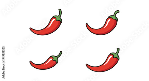 Chili Flakes Line art vector creative abstract color design