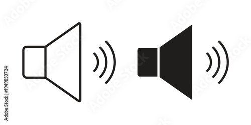 Speaker icon symbol collection for web design. Icon Element For Design