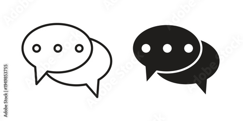 Speech bubble icon symbol collection for web design. Icon Element For Design