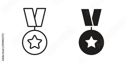 Sports medal icon symbol collection for web design. Icon Element For Design