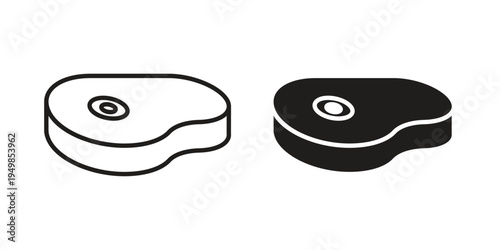 Steak icon symbol collection for web design. Icon Element For Design