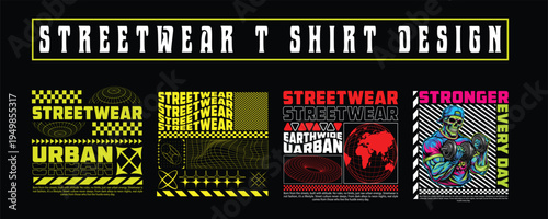 Urban Streetwear T-Shirt Design Bundle – Modern Graffiti Typography Graphic Pack
