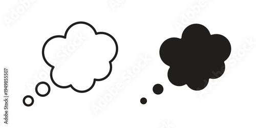 Think bubble icon symbol collection for web design. Icon Element For Design