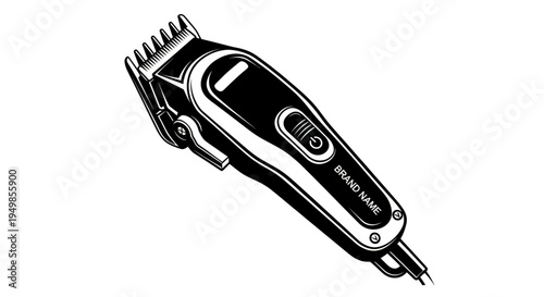 Vintage Electric Hair Clipper - Professional Barber Tool Illustration